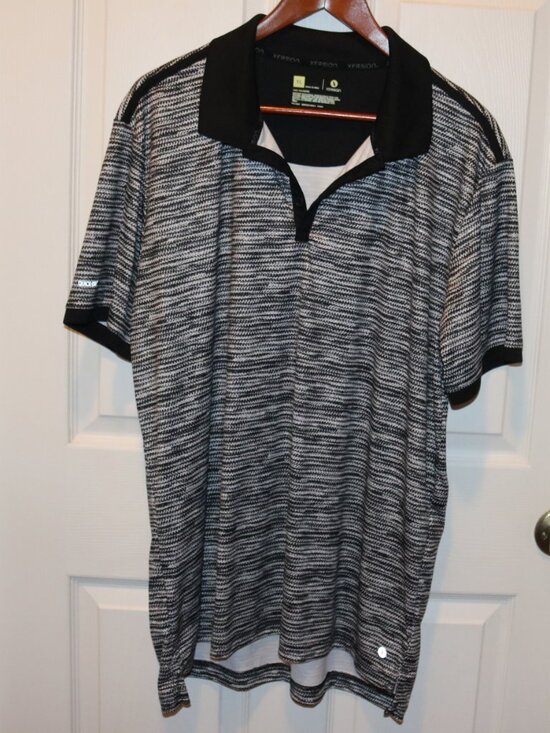 Xersion Other - Xersion Shirt Black & White XL Golf Short Sleeve